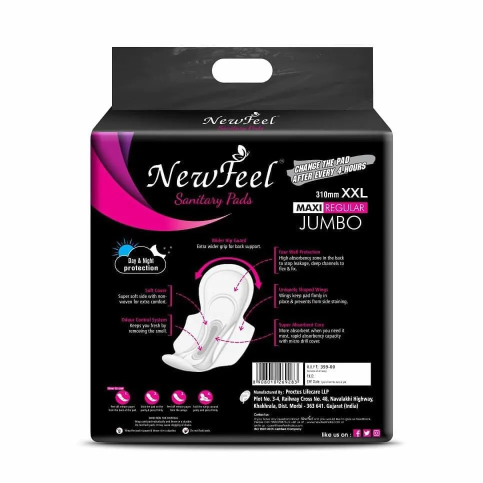 0354 New Feel Sanitary Pad 310 mm XXL maxi Regular Jumbo - 40pads
