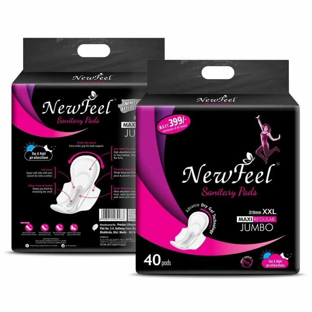0354 New Feel Sanitary Pad 310 mm XXL maxi Regular Jumbo - 40pads