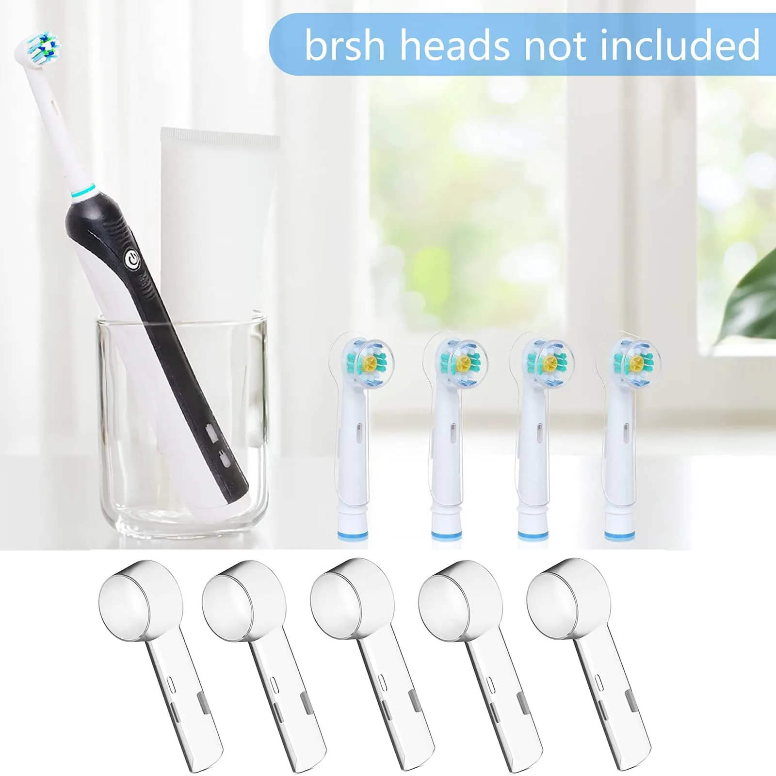 10 Pcs Electric Toothbrush Covers, Toothbrush Head Cover, Protective hygienic Cover for Travelling Keeps Out Germs, Toothbrush Protective Case, Toothbrush Caps for Home Travel Outdoor Business Trip