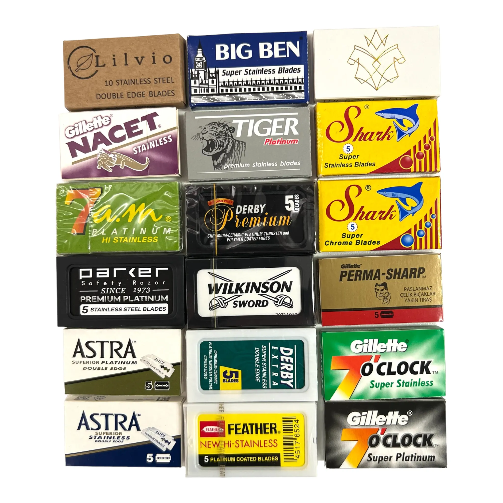 100 Double Edge Razor Blades Sample Pack