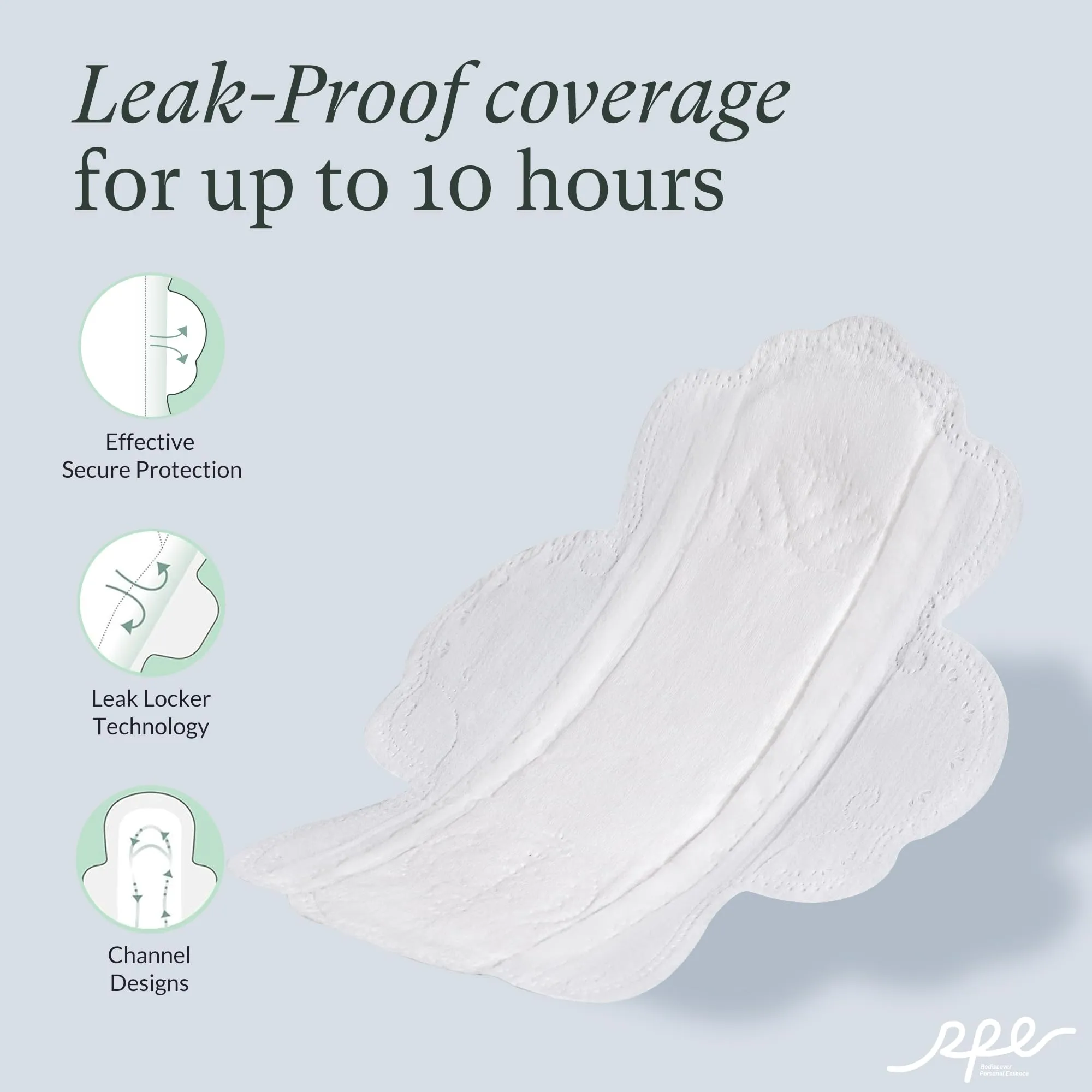 100% Organic Pads for Women, Ultra Thin Feminine Pads with Wings, Unscented Period Pads, Regular Absorbency Sanitary Pads, Organic Cotton Pads Menstrual (Regular, Size 3, 54 Count)