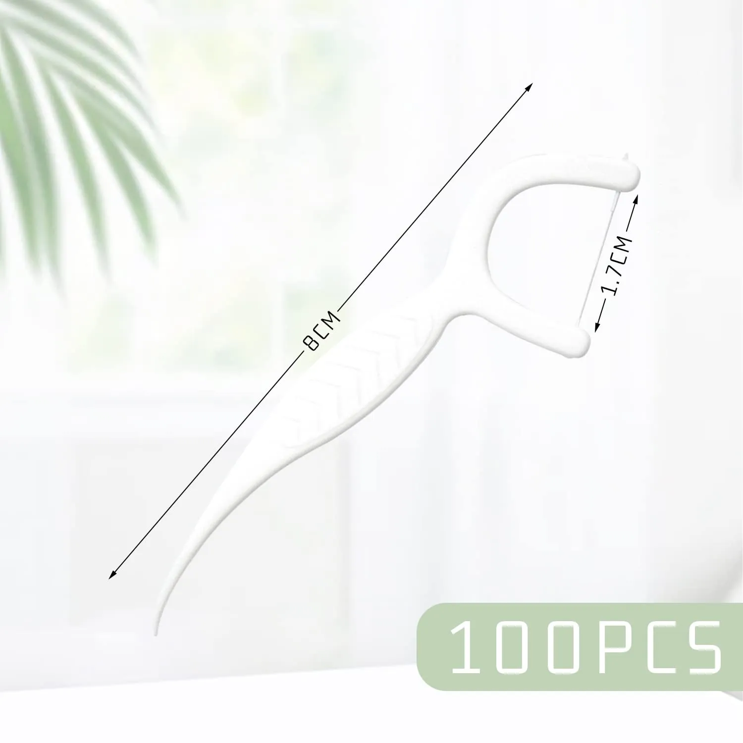 100Pcs Dental Floss Picks, Dental Floss, Toothpicks, Dental Floss Picks, Plastic Toothpick Sticks, Portable Floss Harp for Cleaning Teeth (Individually Packed)