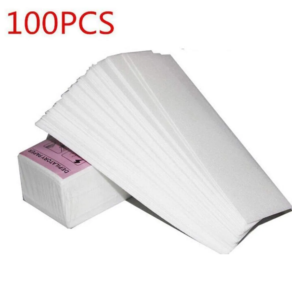 100pcs Non-Woven Body Cloth Hair Removal Wax Paper Rolls