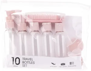 10PCs BPA Free Portable Toiletry Containers Set-Pink(SA2405-173)