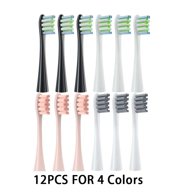 12PCS Replacement Brush Heads for Oclean X/ X PRO/ Z1/ F1/ One/ Air 2 /SE Sonic Electric Toothbrush DuPont Soft Bristle Nozzles