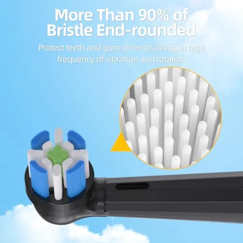 14 Pack Compatible with Oral-B iO 3/4/5/6/7/8/9/10 Series Ultimate Clean Electric Toothbrush Replacement Brush Heads,for Oral-B iO Electric Toothbrush,Black