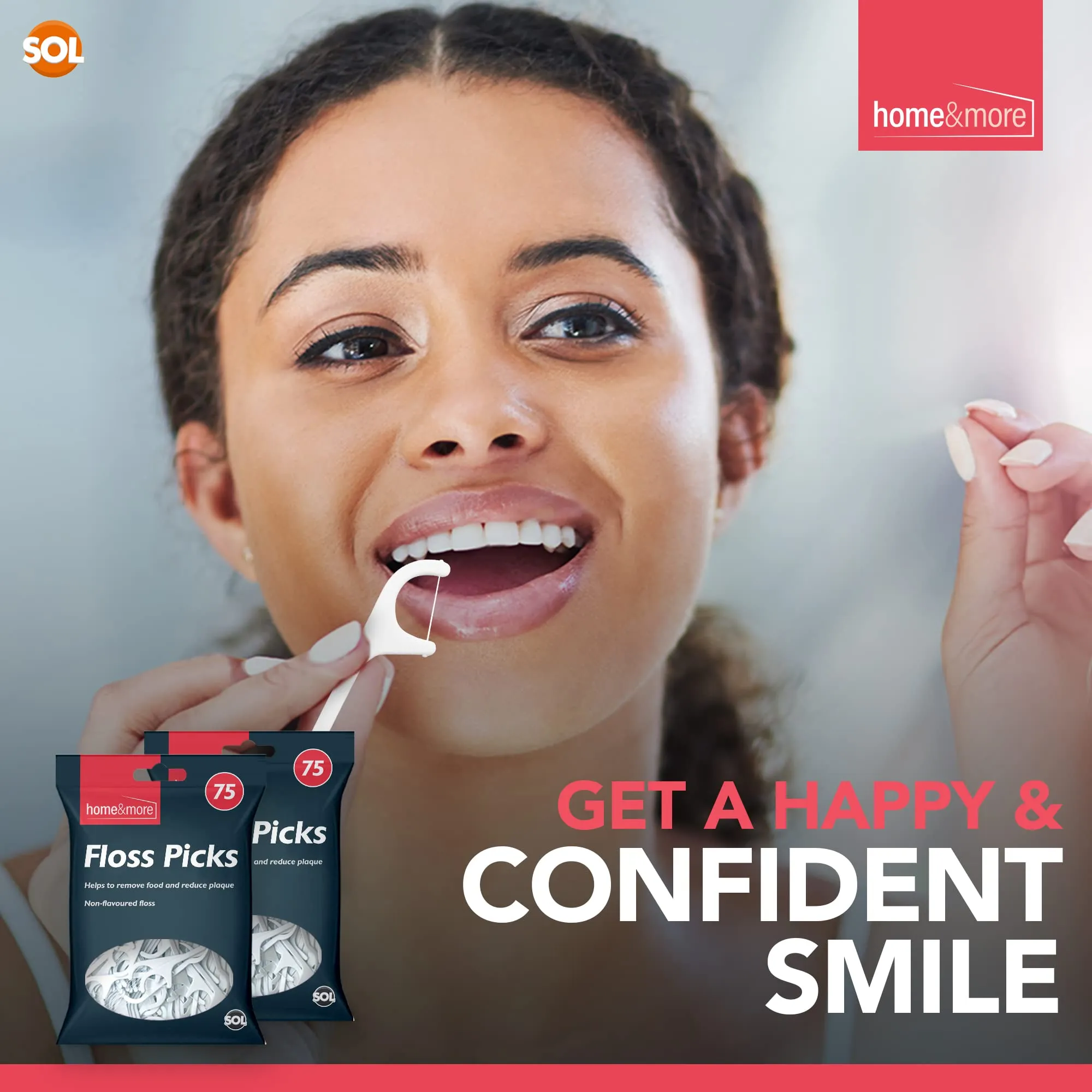 150pk SOL Dental Floss Stick | Durable & Portable Floss Harps | Premium Polymer Thread Tooth Floss Picks | Toothpicks Sticks Flossers | Dental Floss Picks Plastic Toothpicks Stick Floss Sticks Dental
