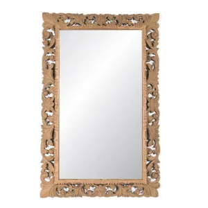 19th Century French Bleached Oak Louis XIV Style Cushion Mirror