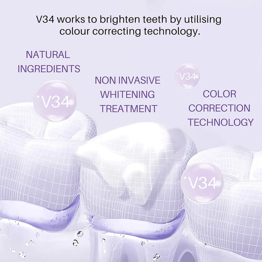 1pc V34 Series Tooth Cleaning Mousse Tooth Whitening Toothpaste Clean Teeth Fresh Breath Toothpaste White Teeth Cleaning Product
