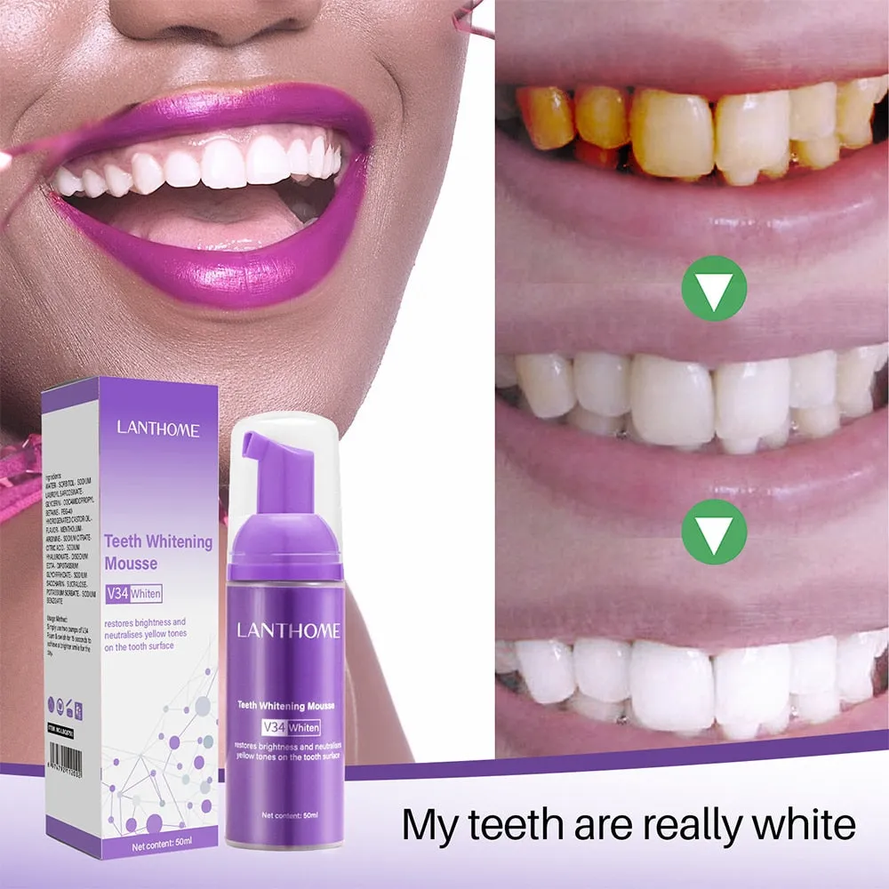 1pc V34 Series Tooth Cleaning Mousse Tooth Whitening Toothpaste Clean Teeth Fresh Breath Toothpaste White Teeth Cleaning Product