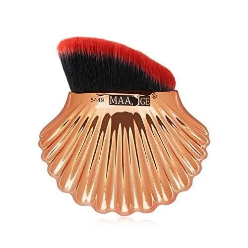1Pcs MAANGE Pro 2 In 1 Makeup Brush For Loose Powder Fluid Foundation Contour Beauty Cosmetic Make Up Brushes Tool Travel Kit KH156 (02-3)