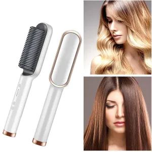 2 in 1 Professional Ceramic Hair Straightener | Tourmaline Heated Comb