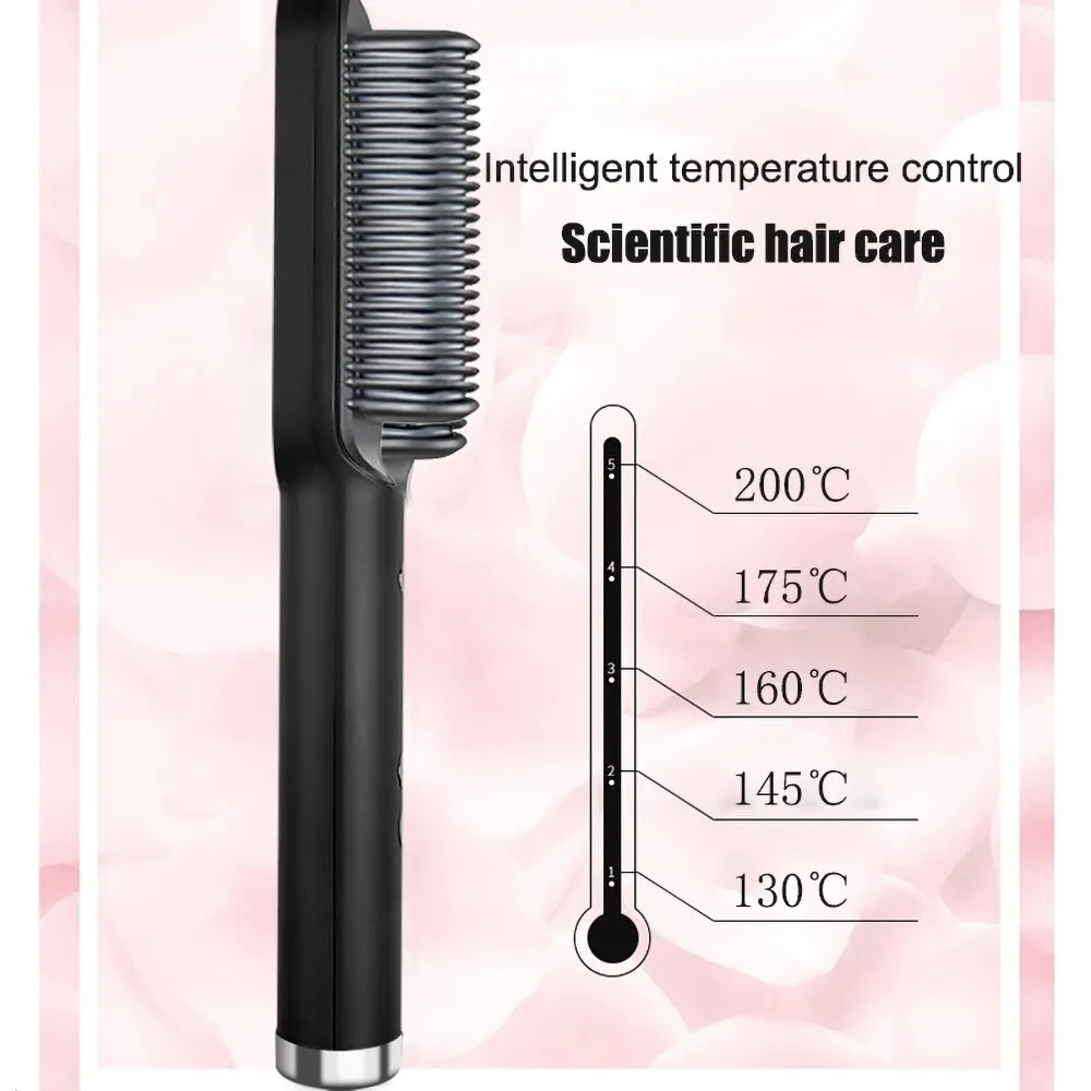 2 in 1 Professional Ceramic Hair Straightener | Tourmaline Heated Comb