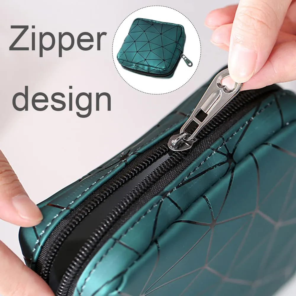 2 Pcs Mini Sanitary Napkin Bag Canvas Coin Purse Holder Menstrual Cup Pouch for Storing Sanitary Napkins, Menstrual Cups, Nursing Pads