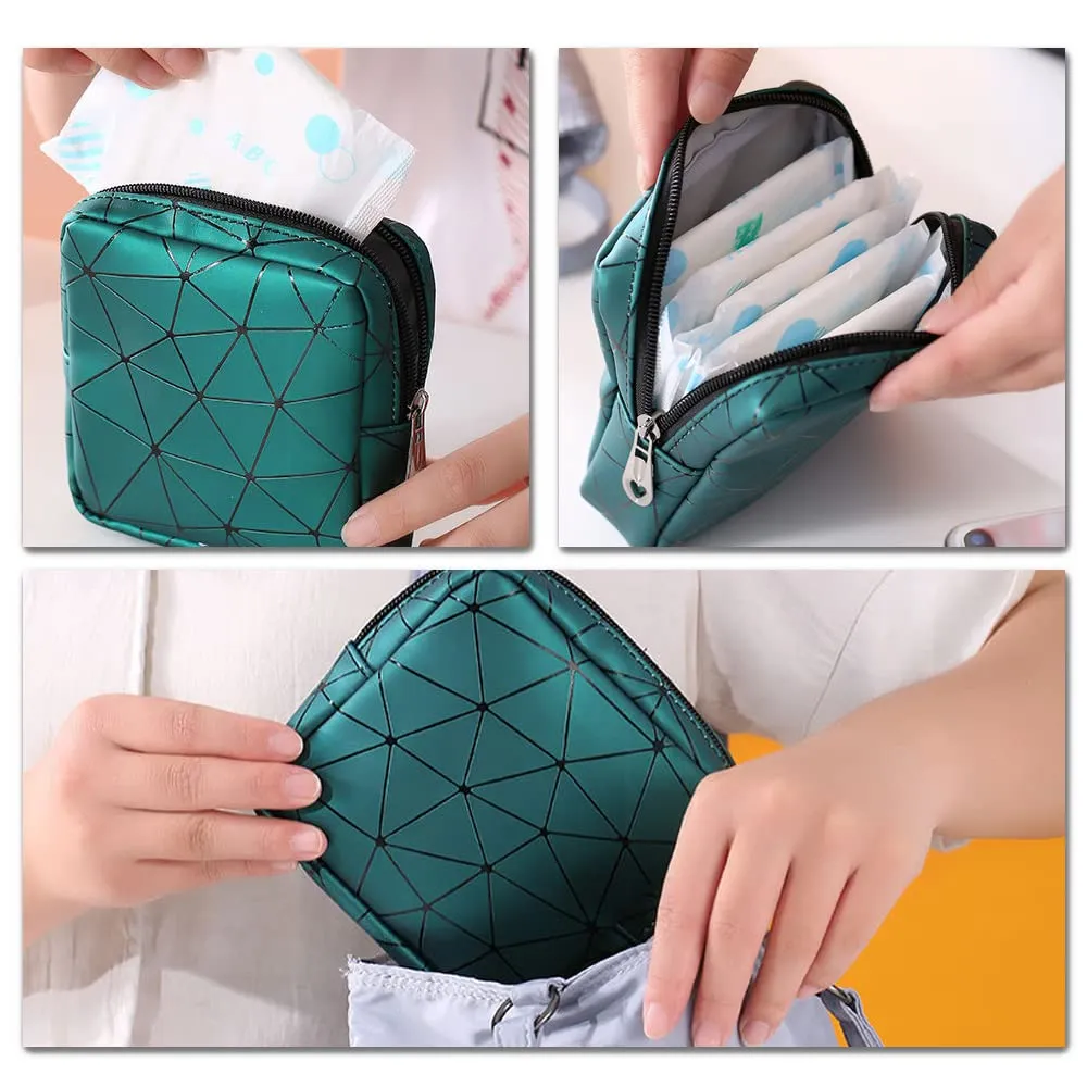 2 Pcs Mini Sanitary Napkin Bag Canvas Coin Purse Holder Menstrual Cup Pouch for Storing Sanitary Napkins, Menstrual Cups, Nursing Pads