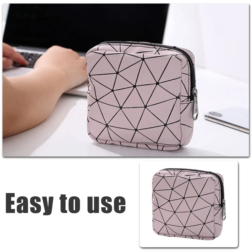 2 Pcs Mini Sanitary Napkin Bag Canvas Coin Purse Holder Menstrual Cup Pouch for Storing Sanitary Napkins, Menstrual Cups, Nursing Pads