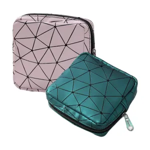 2 Pcs Mini Sanitary Napkin Bag Canvas Coin Purse Holder Menstrual Cup Pouch for Storing Sanitary Napkins, Menstrual Cups, Nursing Pads