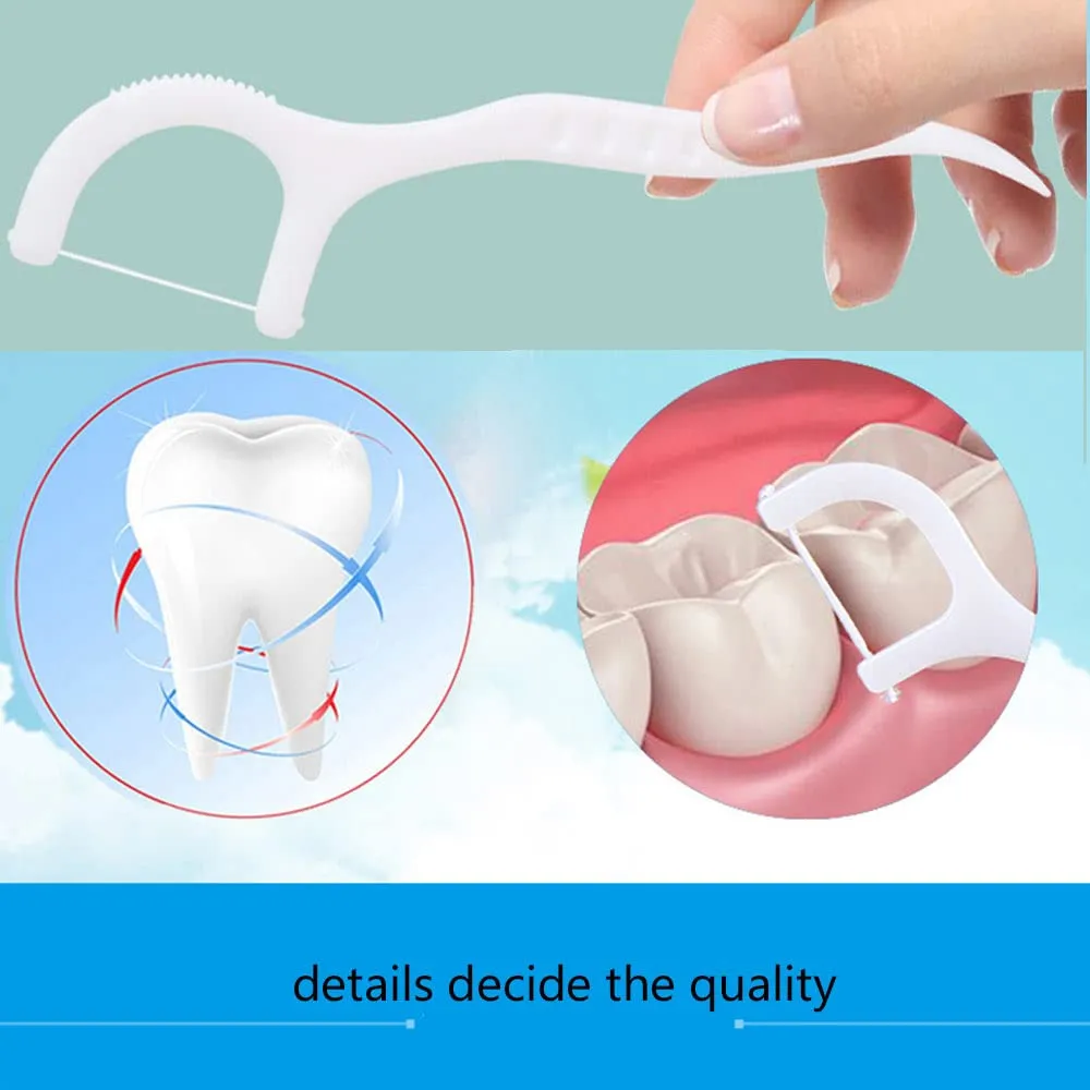 200 Dental Floss, Floss Picks, Portable Floss Sticks Dental, Durable Floss Picks for Teeth, Tooth Picks Sticks Plastic for Home Travel Office