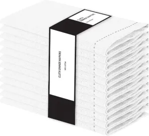 200X White Cotton Napkins 250TC Table Linen Dwhite cloth napkinsinner Cloth For Hotel Wedding Party 41cm x 41 cm