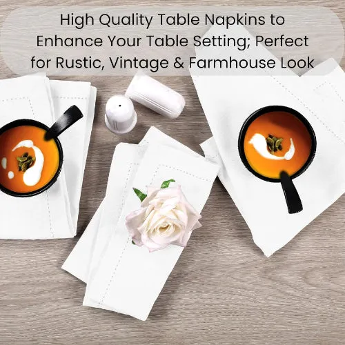 200X White Cotton Napkins 250TC Table Linen Dwhite cloth napkinsinner Cloth For Hotel Wedding Party 41cm x 41 cm