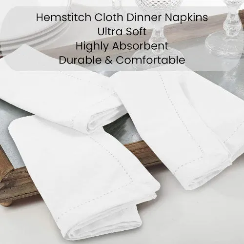 200X White Cotton Napkins 250TC Table Linen Dwhite cloth napkinsinner Cloth For Hotel Wedding Party 41cm x 41 cm