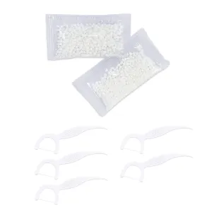 20g Temporary Tooth Restoration Beads with 5 Floss Sticks, Tooth Filling Replacement, Missing Tooth Broken Tooth Filling Material for Missing Denture Defects