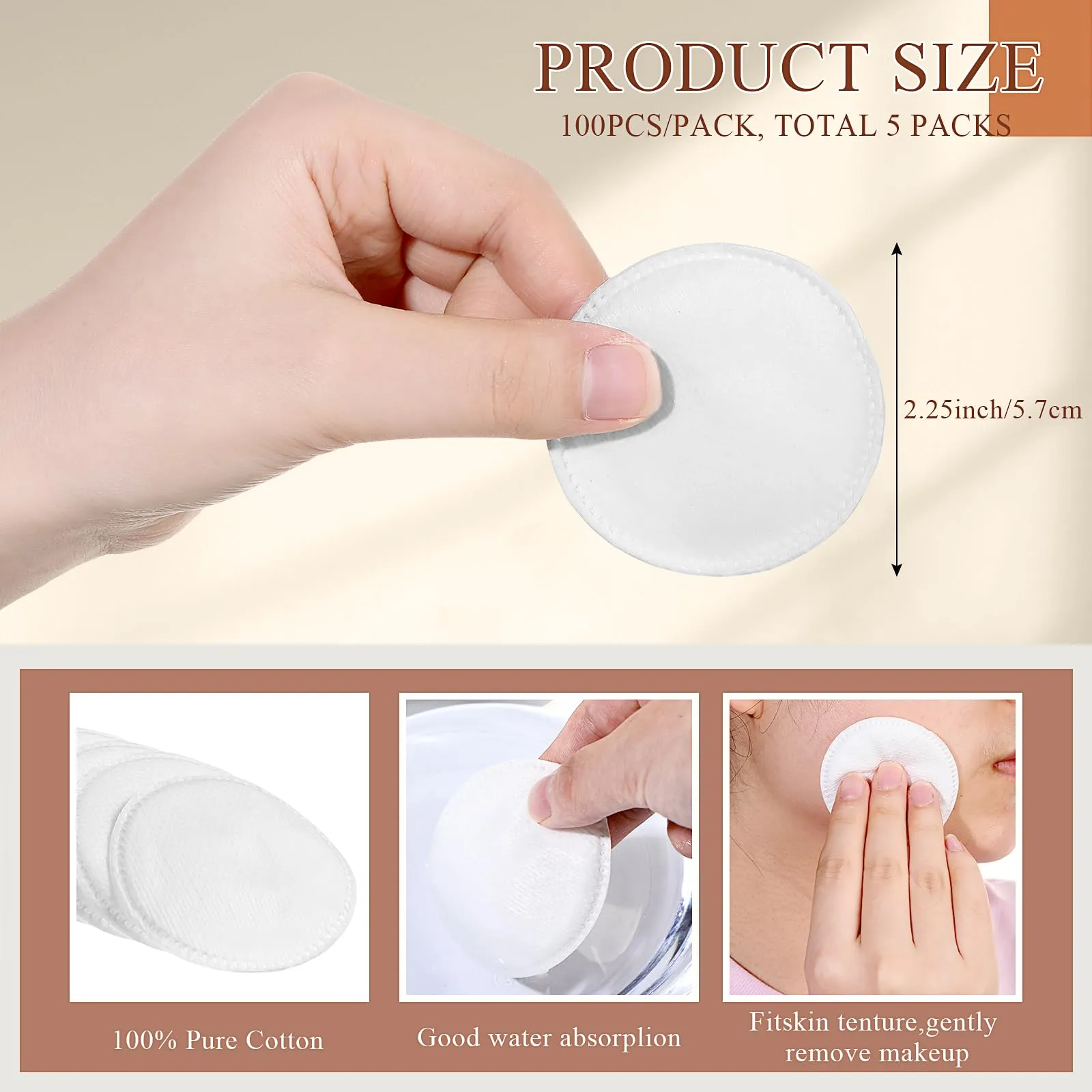 2700 Count Hotel Vanity Set Bulk 1000 Count Cotton Balls 500 Count Cotton Rounds 1000 Count Cotton Swabs with Double Round Tip 200 Count Dental Floss Picks for Face Makeup Removal Toiletries