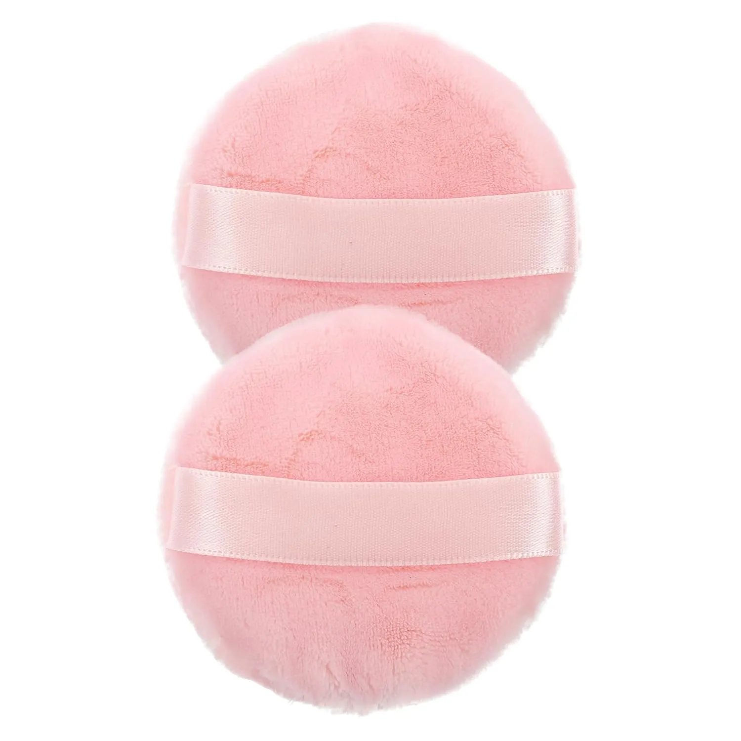 2pcs Fluffy Makeup Powder Puff Washable Cosmetic Sponge for Precision Application for Face Makeup Easy to Clean for Home and Beauty Salons