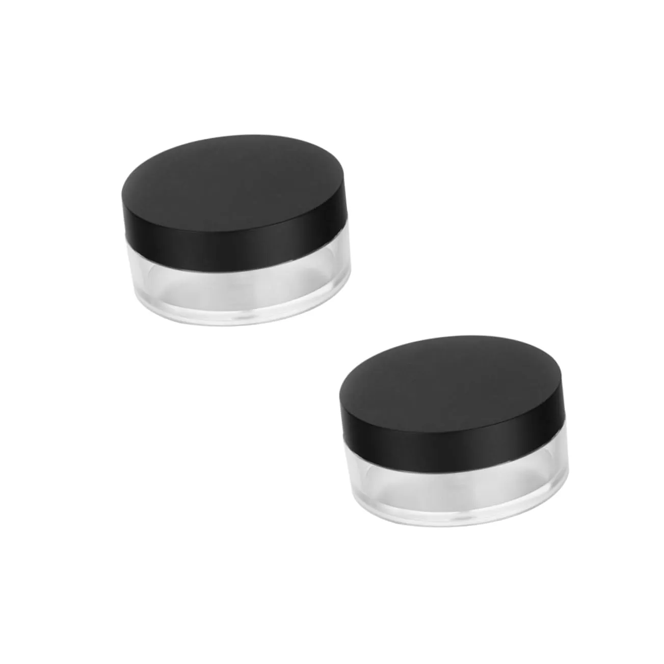 2pcs Loose Powder Box Leakproof Elastic Mesh Container for Makeup Travel Size