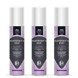 3 Pack Summer's Eve Ultra Daily Active Feminine Spray 2 oz