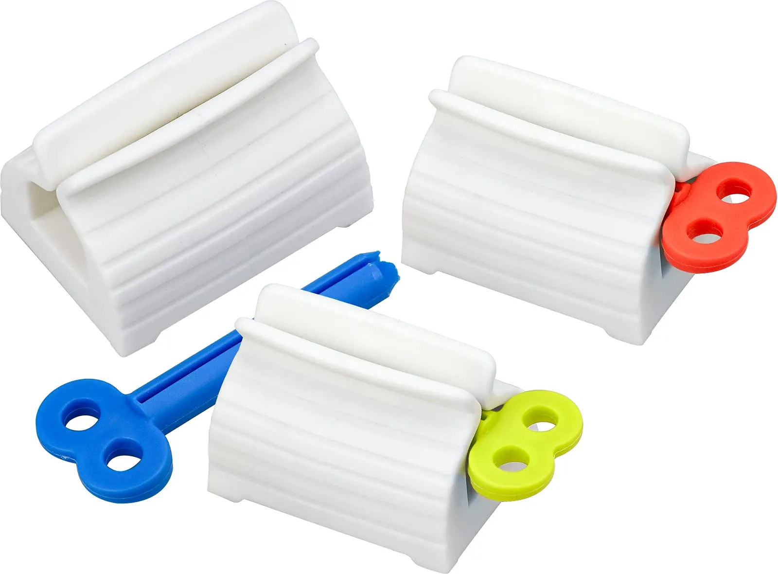 3 Pieces Rolling Tube Toothpaste Squeezer, 40 x 54 x 36mm Turn Easily toothpaste Roller Squeezer Toothpaste Seat Holder Saves Toothpaste, Creams & More
