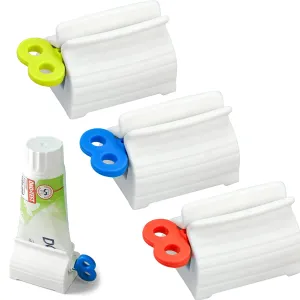 3 Pieces Rolling Tube Toothpaste Squeezer, 40 x 54 x 36mm Turn Easily toothpaste Roller Squeezer Toothpaste Seat Holder Saves Toothpaste, Creams & More