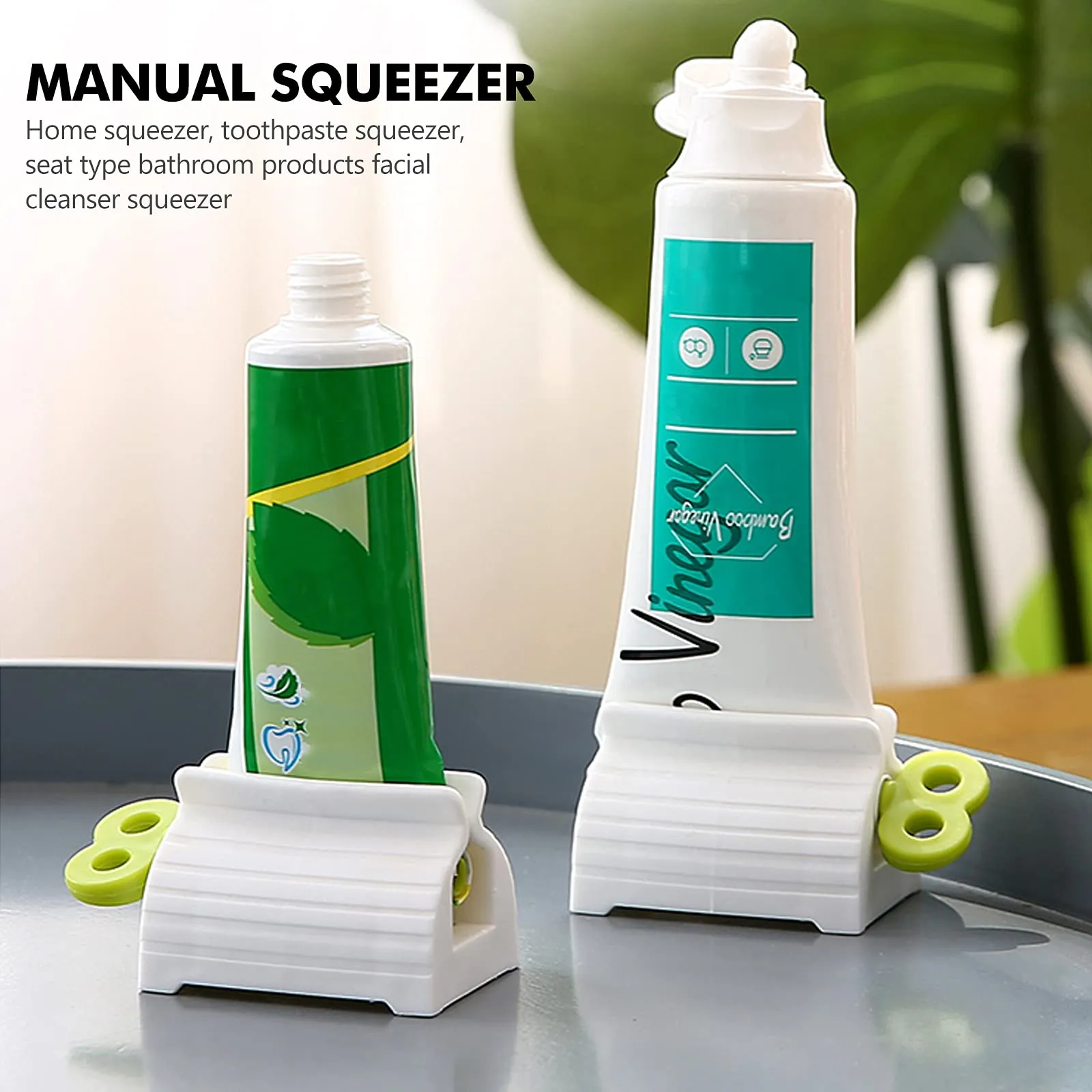 3 Pieces Rolling Tube Toothpaste Squeezer, 40 x 54 x 36mm Turn Easily toothpaste Roller Squeezer Toothpaste Seat Holder Saves Toothpaste, Creams & More