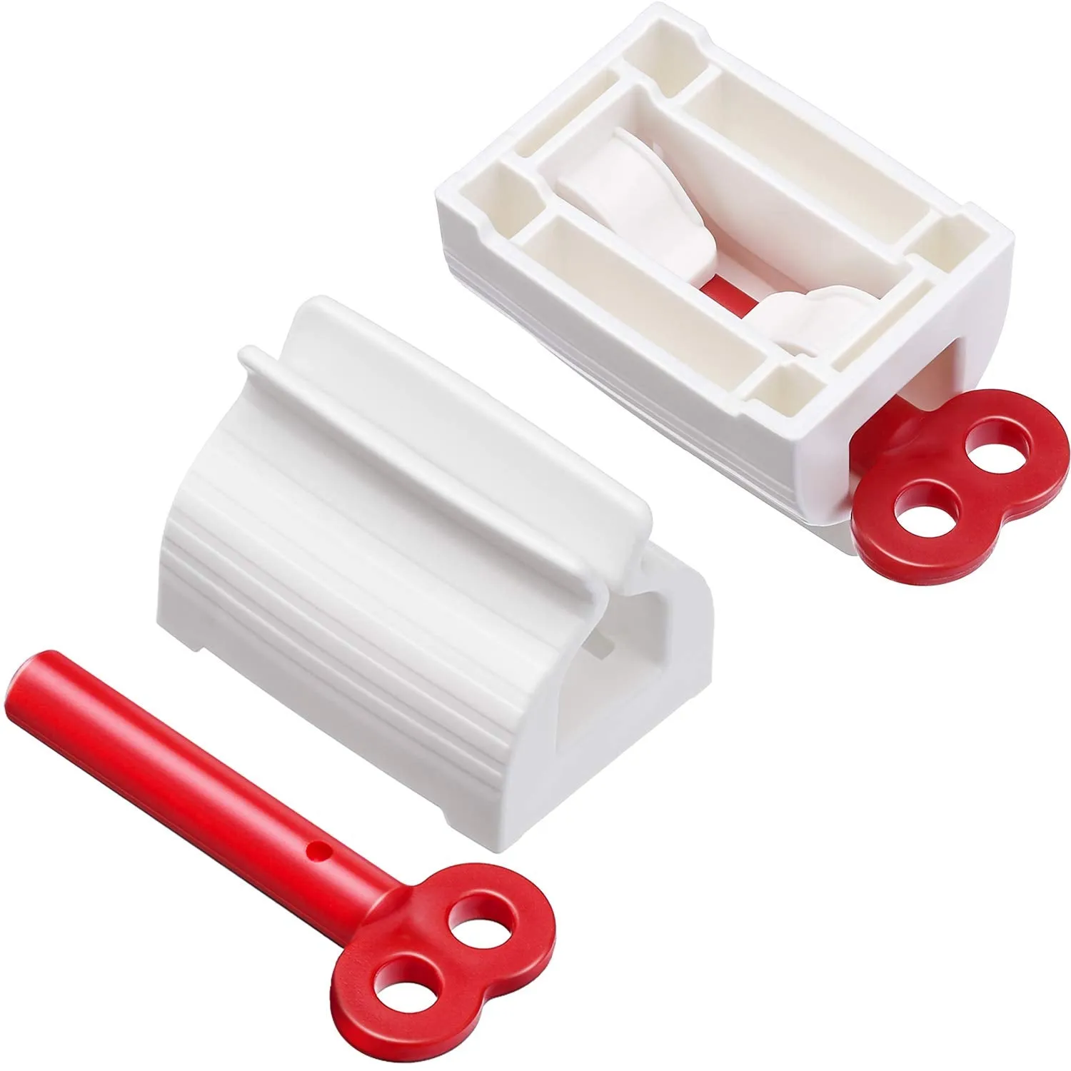 3 Pieces Rolling Tube Toothpaste Squeezer Toothpaste Seat Holder Stand Rotate Toothpaste Dispenser for Bathroom (Mix Color) Mix Color