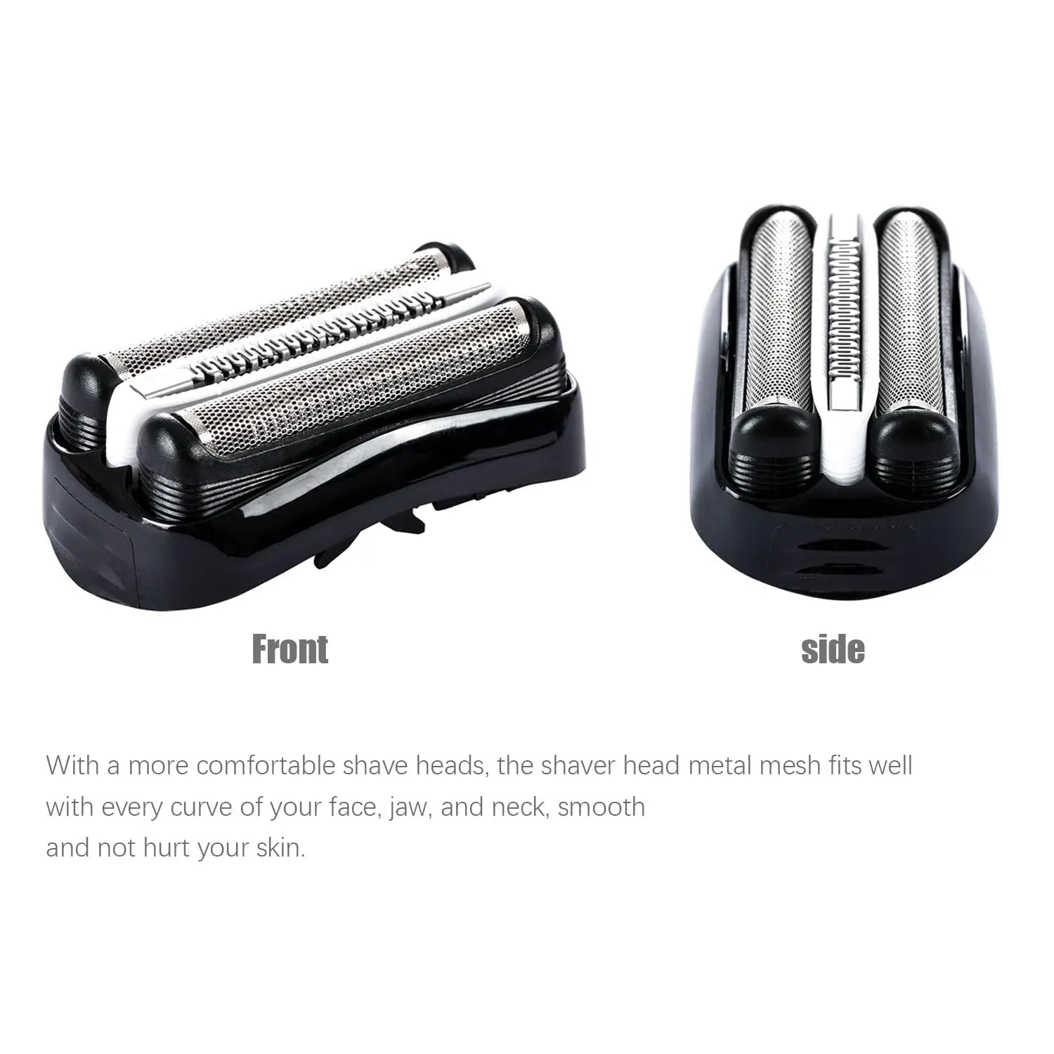 32b shaving head for Braun Series 3, shaving blade compatible with Braun Series 3 Proskin, replacement shaving head for Braun 3040s 3020s 3010s 3050s 3070cc 3080s, accessories for Braun electric shaver S3【2 pieces】