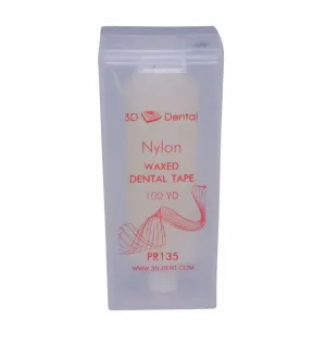 3D Dental Floss Tape Nylon Waxed 100yd