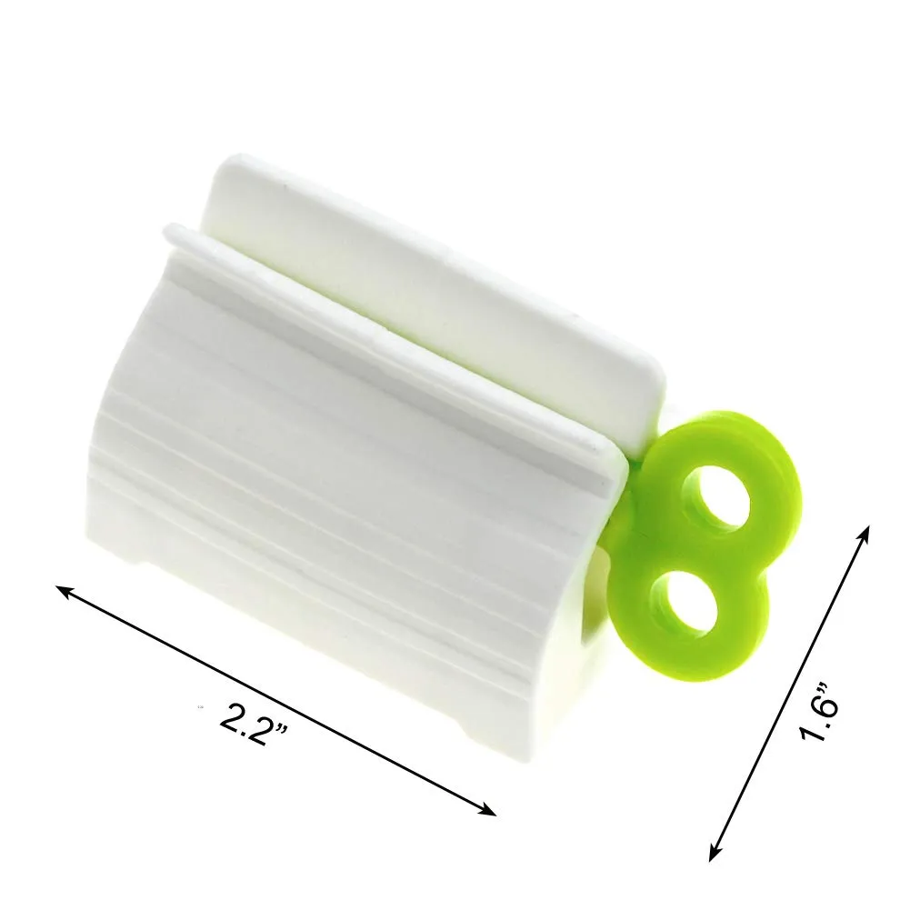 3pcs Rolling Tube Toothpaste Squeezer Toothpaste Seat Holder Stand Rotate Toothpaste Dispenser for Bathroom (Red, Blue and Green)