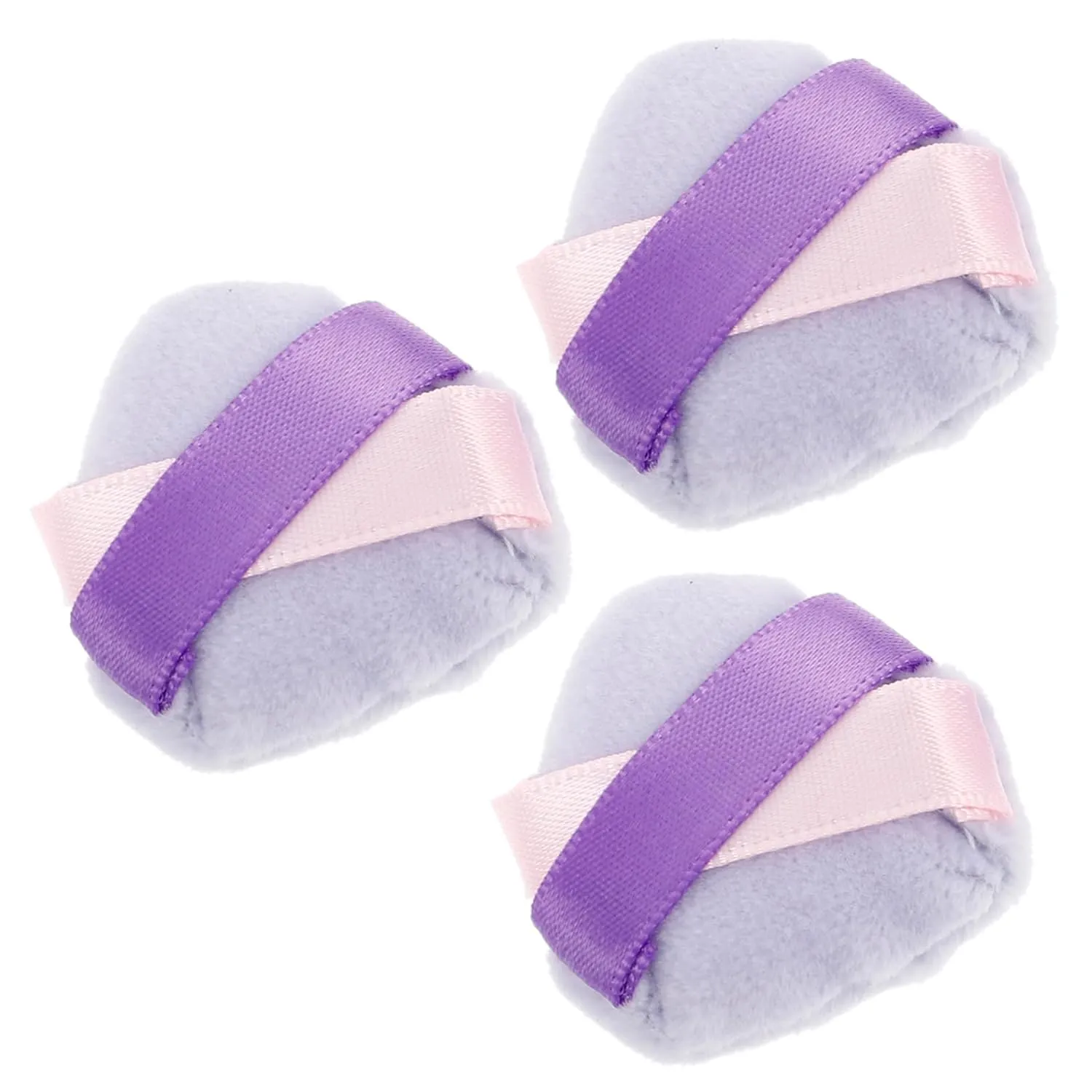 3Pcs Velour Powder for Makeup Soft Triangle Applicators for Loose and Setting Powder Blending Sponges for Face Makeup for Wet and Dry Use