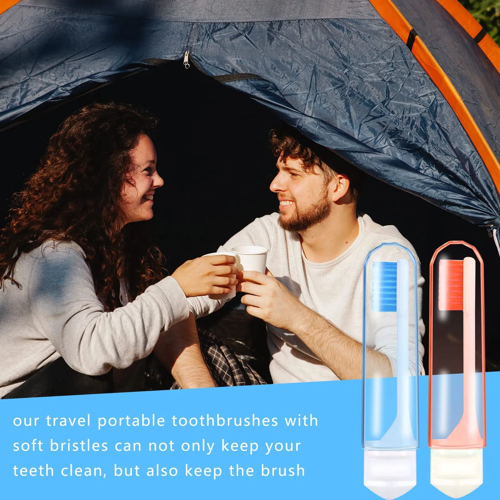 4 Pcs Portable Toothbrush Set Travel Soft Folding Toothbrush Outdoor Mini Toothbrush Disposable School Toothbrush Firm Toothbrushes Foldable Toothbrushes Kit for Camping Traveling Adults Kids Childern 4 pcs