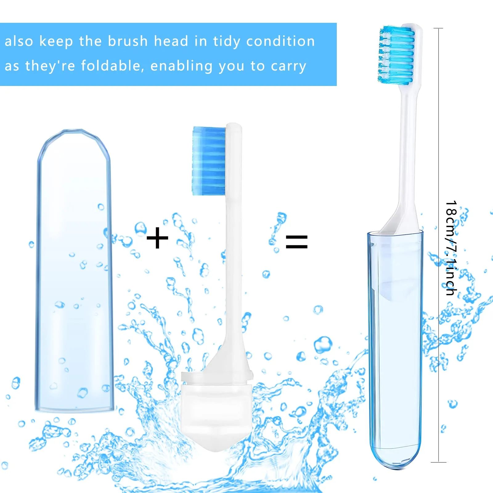 4 Pcs Portable Toothbrush Set Travel Soft Folding Toothbrush Outdoor Mini Toothbrush Disposable School Toothbrush Firm Toothbrushes Foldable Toothbrushes Kit for Camping Traveling Adults Kids Childern 4 pcs