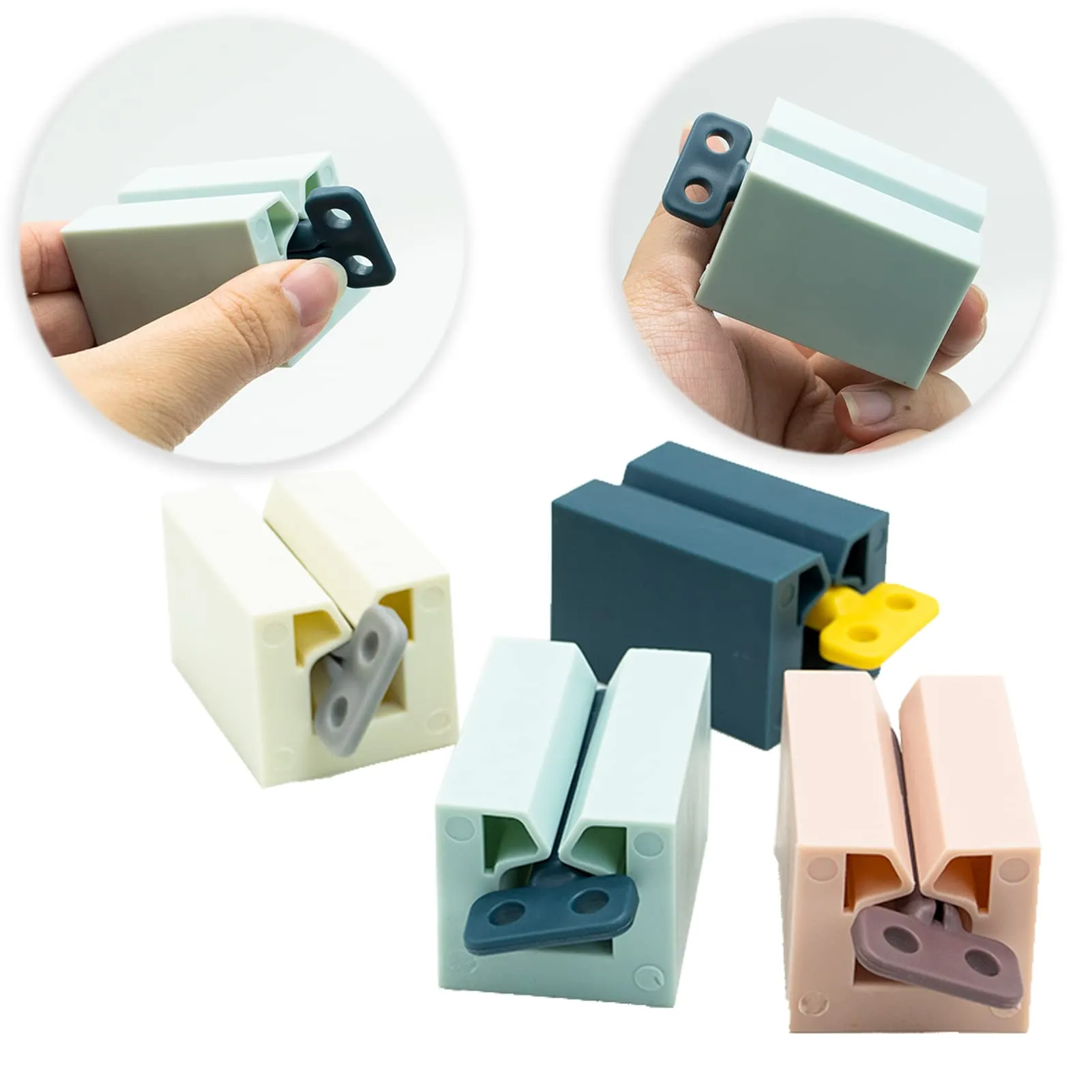 4 PCS Toothpaste Squeezer, Rolling Tube Toothpaste Squeezer with Frosted Handles Toothpaste Holder Stand,Saves Toothpaste and Creams (4 Colors) Style1
