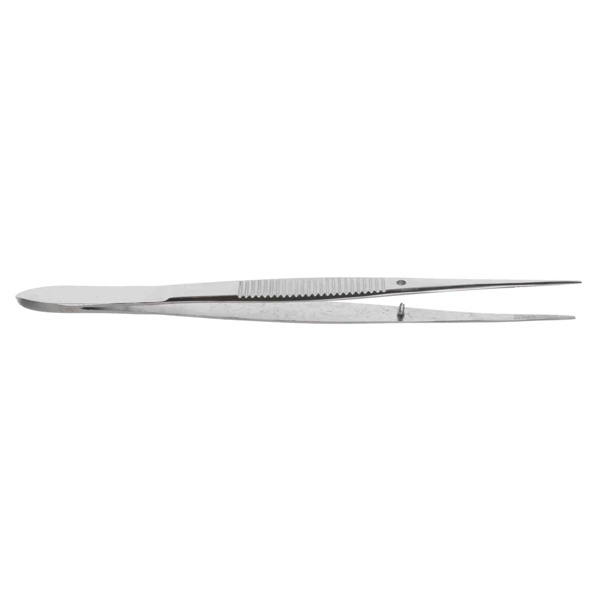 4.5 inch Splinter Tweezer Serrated Medium Tip. Position Pin