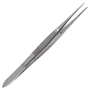 4.5 inch Splinter Tweezer Serrated Medium Tip. Position Pin