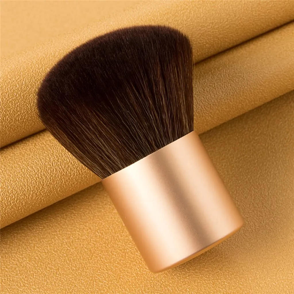 4pc Gold Makeup Brush Set Large Loose Powder Wood Handle Brush Professional Cosmetic Tool Beauty