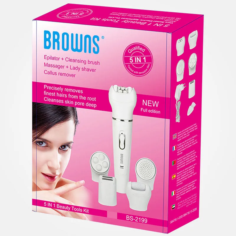 5 in 1 Browns BS 2199 – Epilator For Women