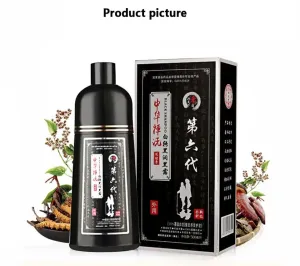 500ml Hair Color Dye Shampoo for Woman Organic 5 Minutes Fast Color Shampoo