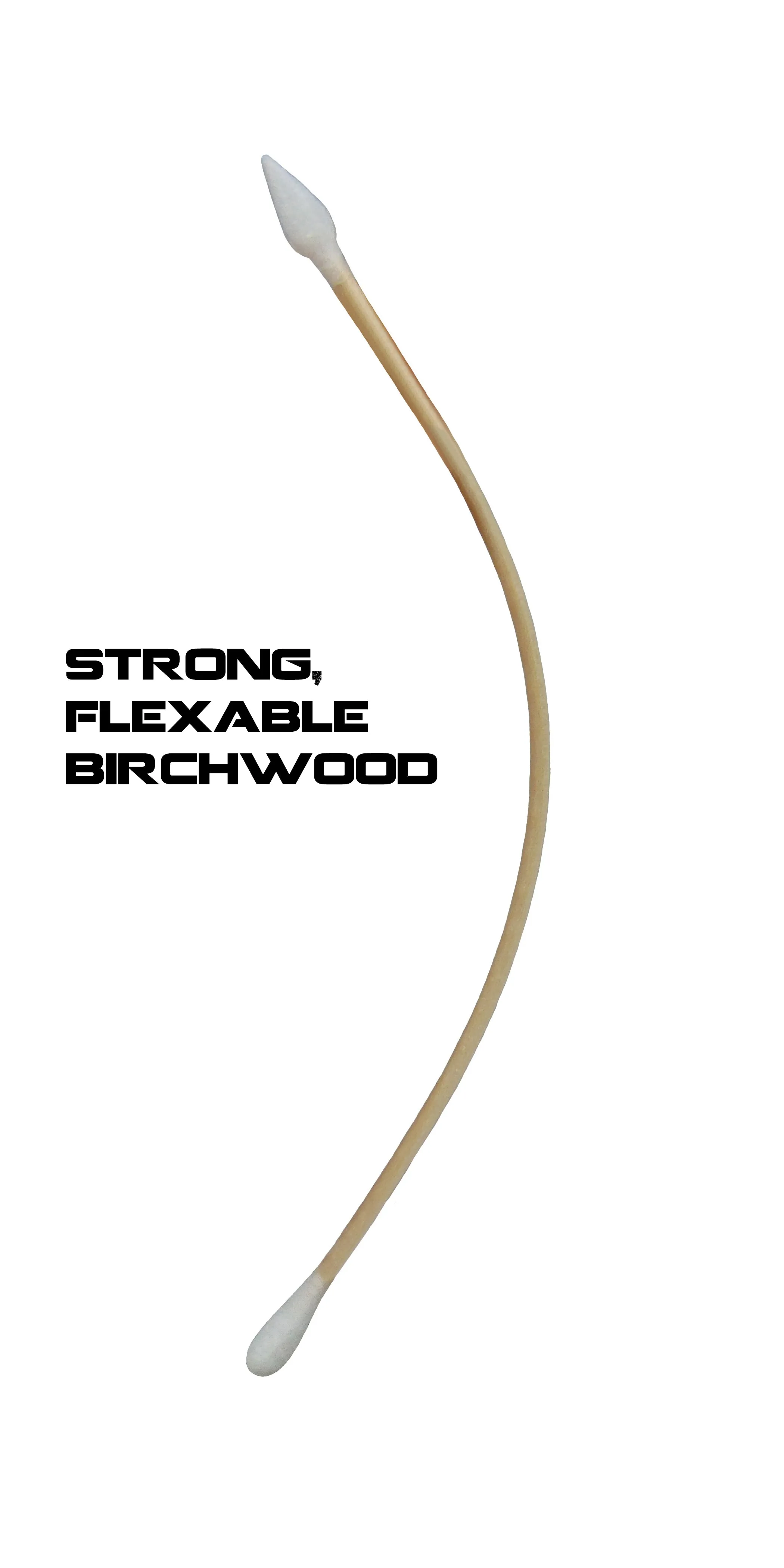 500pc 6" Wood Handle Cotton Tipped Weapon Cleaning Swabs Non-Sterile