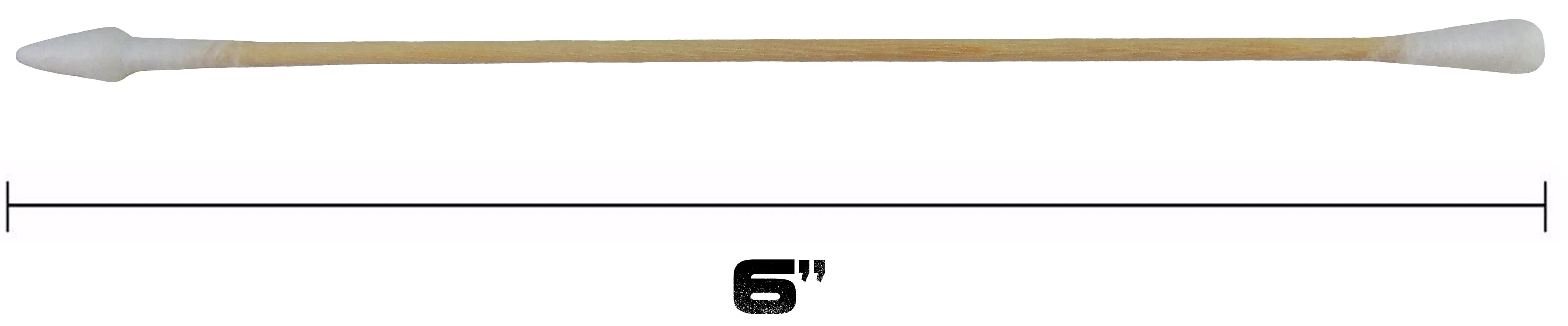 500pc 6" Wood Handle Cotton Tipped Weapon Cleaning Swabs Non-Sterile