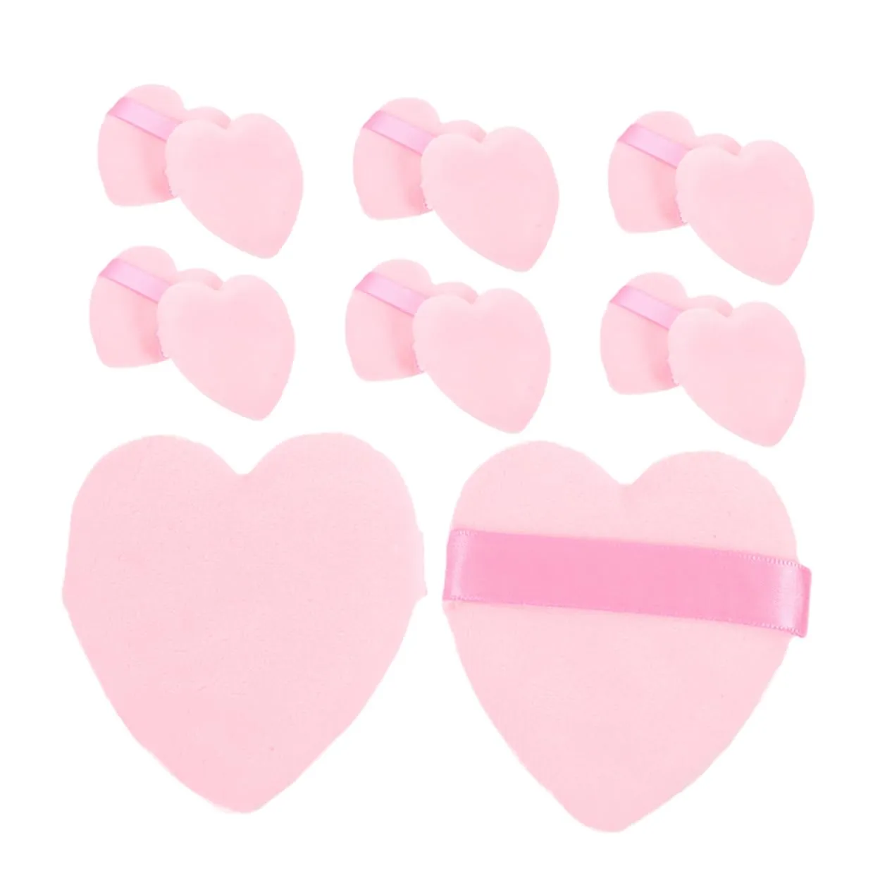 50pcs Heart-shaped Makeup Powder Puff Soft Washable Face Cosmetic Tool for Even Application of Loose Powder and Foundation Cute Skin Types
