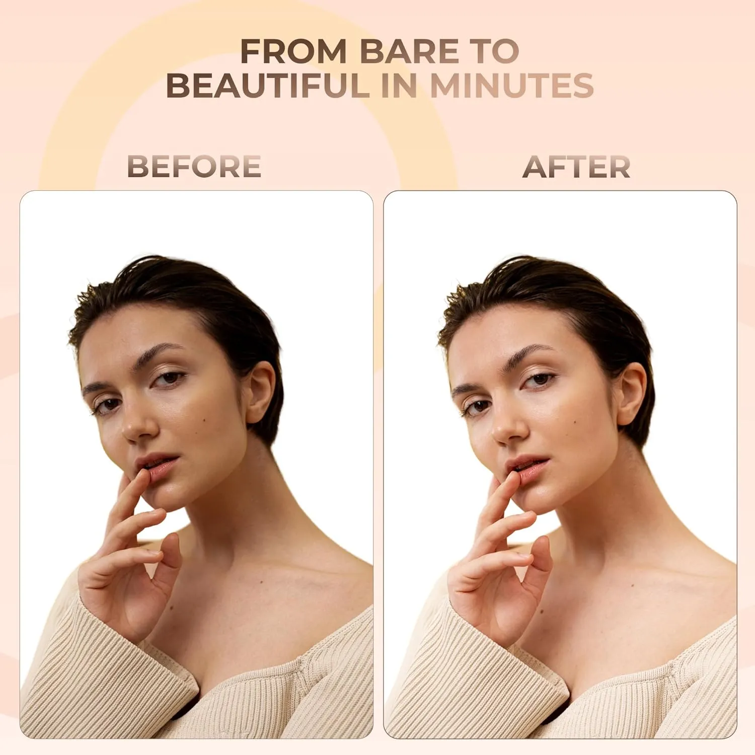 5pc KIT Mineral Makeup Bare Face Set Full Coverage Concealer Blush Foundation Illuminating Powder (Fair Shade 2)